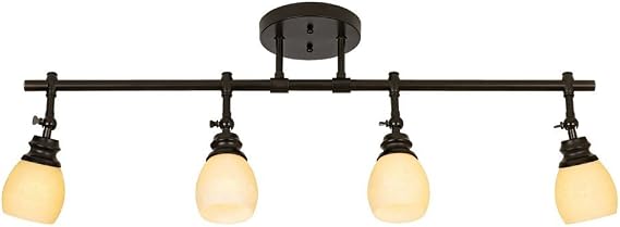 Elm Park 36" Wide Adjustable 4-Head Oil Rubbed Bronze Style Track Light