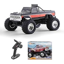 FCX FMS 1/10 Ford F-100 S RC Monster Truck, RS Without Battery, Hobby Grade RC Crawler 2WD Off-Road Truck for Adults (Black)