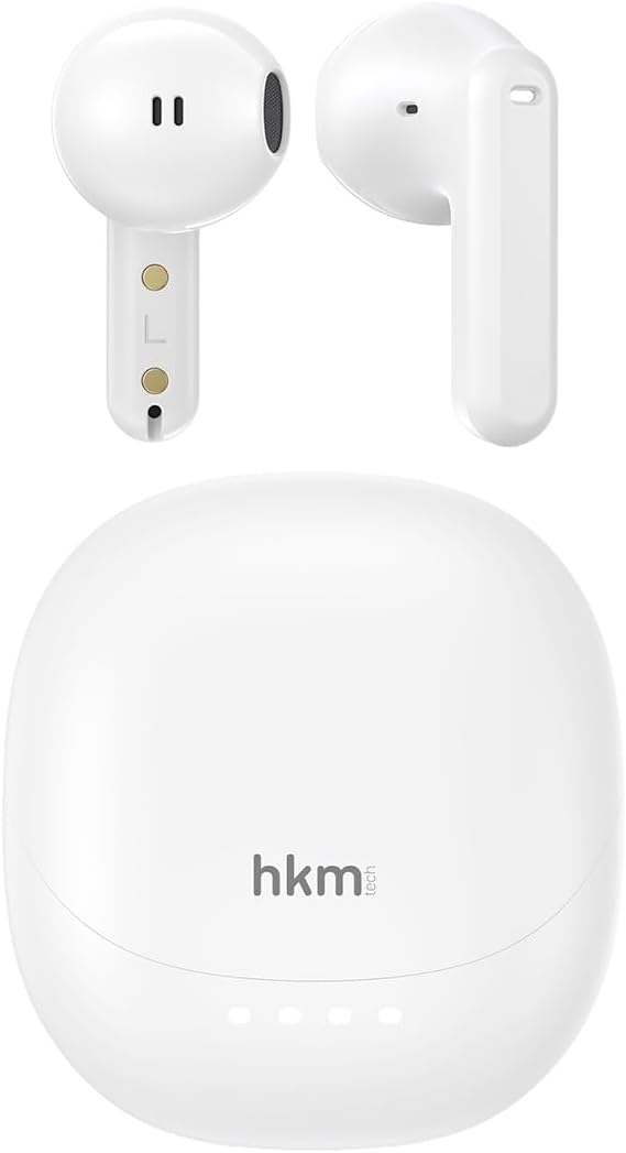 OPUS Bluetooth V5.4, Kablosuz Kulak İçi TWS Kulaklık, ENC destekli 4 mikrofon sistemi, Beyaz