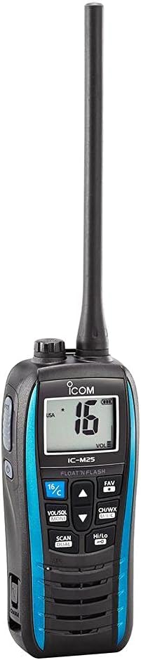 Icom VHF-HH, Float+Flash, USB, 5 Watt, Blue