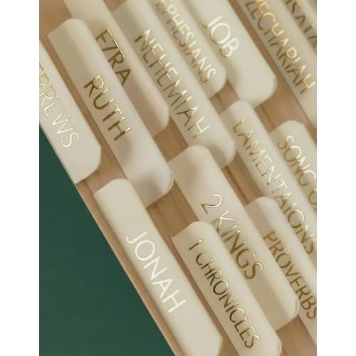 Acidea Bible Tabs for Study Bible, 100pcs Thickened Laminated Gold Foil Embossed Lettering Bible Tab, Catholic Bible Tabs, Bible Study Supplies for Women Men, Bible Book Tabs