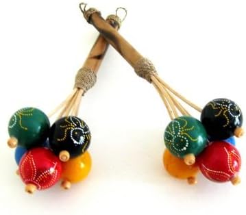 Jive Wood Maracas Musical Shaker Noise Maker Painted Maracas - Pair, Brand