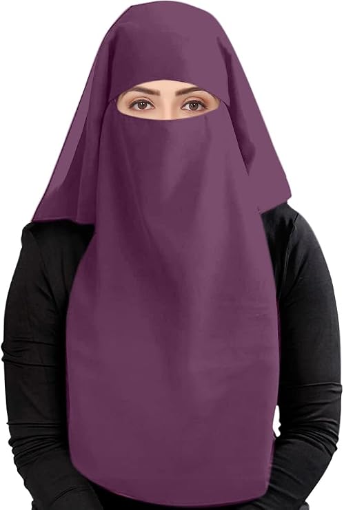 ZIYA Muslim Women's multi colored Niqab 1/2/3 layer Formal Wear Georgette Burka Dress