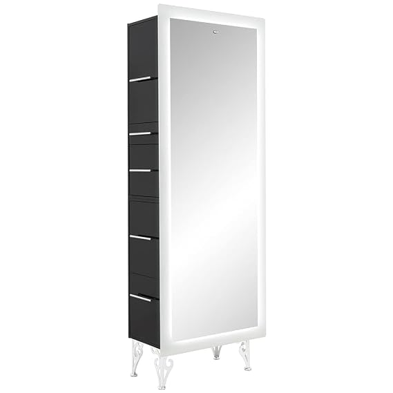 Dir Salon Led Lighting Styling Station Single Sided Salon Mirror Lighted Make-Up Station Magic Single