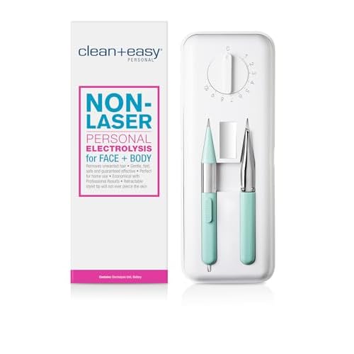 Clean + Easy Electrolysis Machine for Permanent Hair Removal - Non-Laser, Painless Electrolysis Hair Removal for Face & Body, At-Home Remover Device