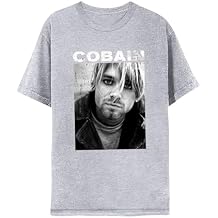 Nirvana Tshirt Kurt Cobain Photo Adult Sport Gray Short Sleeve T Shirt 90s Music Vintage Style Graphic Tees