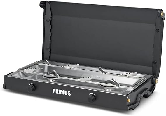 Primus Kinjia Compact, Portable 2-Burner Camping Stove Perfect for Overlanding and Camping Lightweight and Easy to Clean