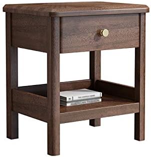 JSEIAJB Solid Wood Bedside Cabinet Simple Bedroom with Drawer Storage Cabinet, Sideboard Corner Cabinet Environmental Protection