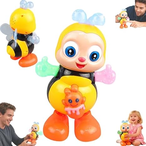Jeeeun Dancing Bee Toy with Music & LED Lights Abejita Chiquitita (Little Bee)