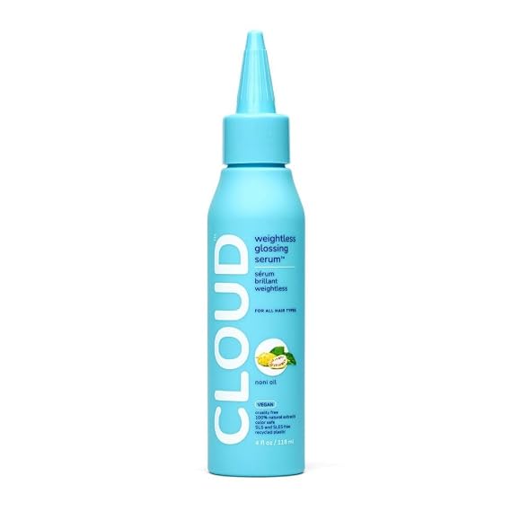 Cloud Weightless Glossing Serum Lightweight Anti-Frizz Hair Serum for Shine & Smoothness Silicone-Free Glossing Serum for All Hair Types Humidity Control & Radiant Shine 4 oz