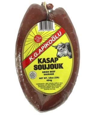 APIKOGLU Kasap Halal Soujouk 1lb vac pack Butcher Style