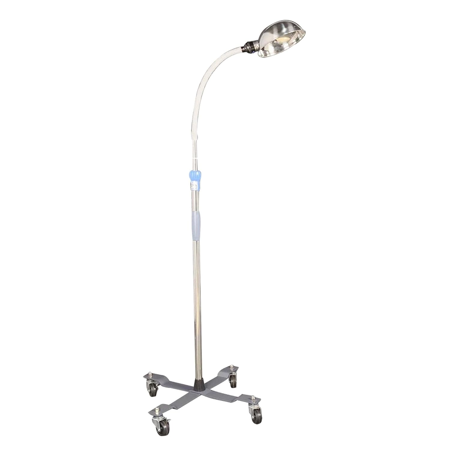 Medical Examination Lamp, Shadow Light, Examination Light, Pharmacy Floor Lamp Stand, Brushed Steel, Standing Task Lamp with Mobile Base, Adjustable Medical Examination Lamp with Metal