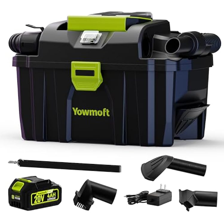 CVC2010, 2.5 Gallon Cordless Wet Dry Vacuum with 20V 4.0Ah Battery and Charger, 3-in-1 Battery Powered Shop Vac with HEPA Filter for Home/Car/Garage/Workshop