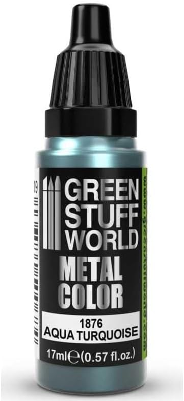 Green Stuff World - Metallic Paint Aqua Turquoise 1876 for Models and Miniatures