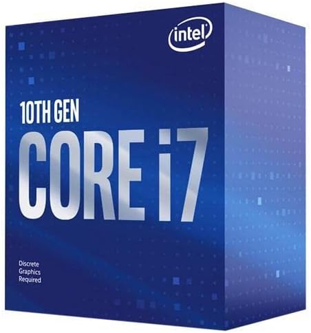 Intel CoreTM i7-10700F Desktop Processor 8 Cores up to 4.8 GHz Without Processor Graphics LGA1200 (Intel 400 Series chipset) 65W