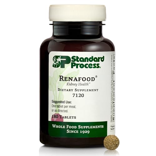 Standard Process Renafood - Supports Healthy Kidney Function & Antioxidant Activity - Contains Vitamins A - Non-Soy - 180 Tablets