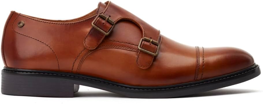 Diablo Waxy Monk Strap Shoes Black