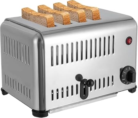 Commercial Toaster - Extra Wide Slot Bread Machine with 1-5 Min Timer, Stainless Steel Toaster for Commercial Use - 4 Slices