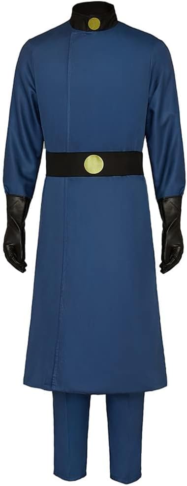 Saniplaycos Men's Dr.Drakken Cosplay Costume Blue Uniform Outfits for Halloween Carnival