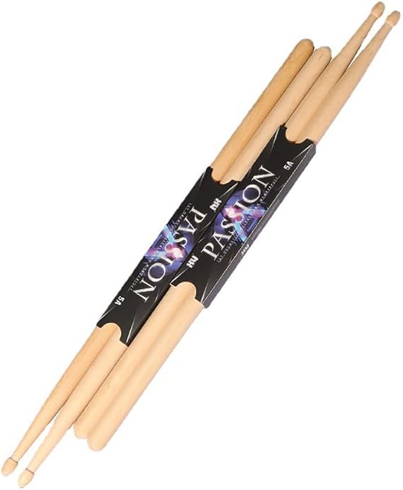 2 Pairs Drum Sticks,5A Maple Wood Drumsticks,Non-slip