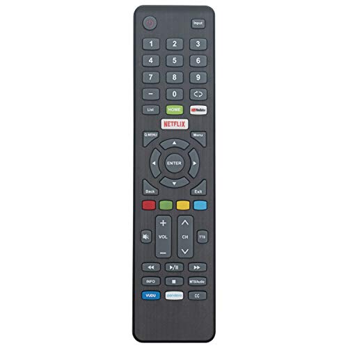 New Remote Control for Element Smart TV E4SW5518 E4SFT5017 E4SFT5517 with with YouTube VUDU Netflix Pandara Keys