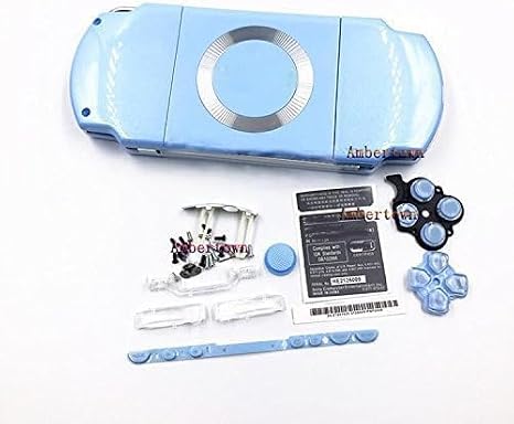 New Replacement PSP 2000 2001 2002 2003 2004 Series Console Full Housing Shell Cover with Button Set - Light Blue