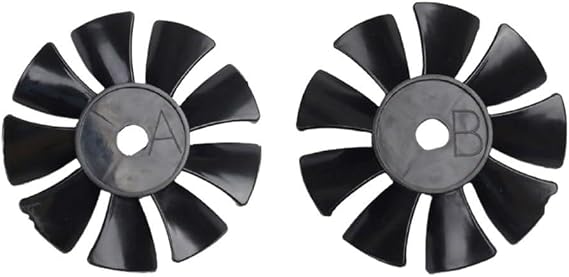 Black Air Compressor Cooling Fan 2 Pack For 550w 750w Oil-free Motor With 115mm Outer Diameter 13mm Shaft Hole Quiet Plastic Replacement Blades