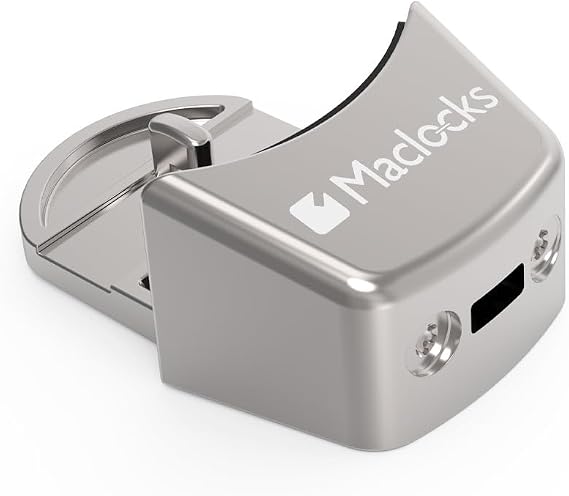Compulocks Mac Studio Ledge Lock Adapter with Combination Cable Lock Silver