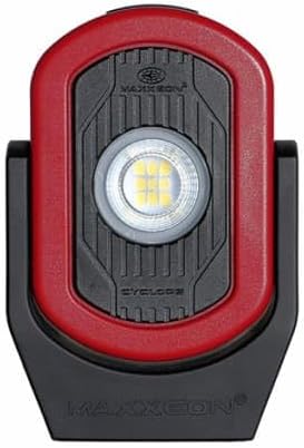 MAXXEON MXN00810 WorkStar Cyclops, USB-C Rechargeable LED Inspection Light, Red, (Pack of 1)