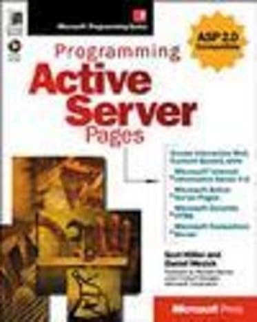 Programming Active Server Pages (Microsoft Programming Series)