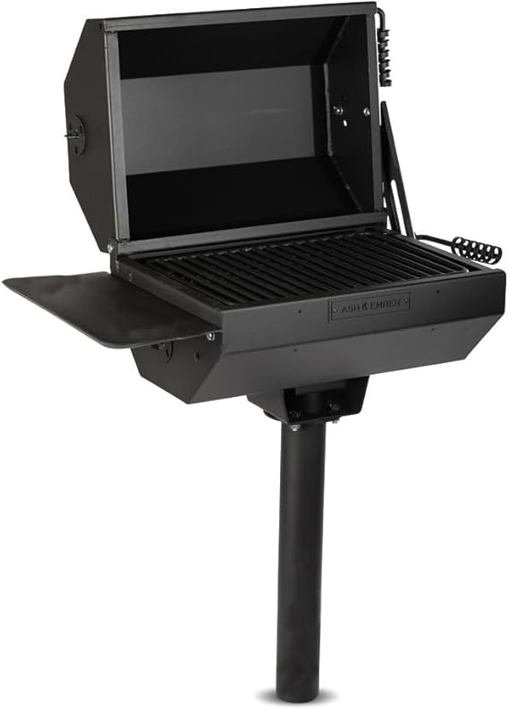 Titan Great Outdoors Ash & Ember Park-Style Charcoal Grill & Smoker