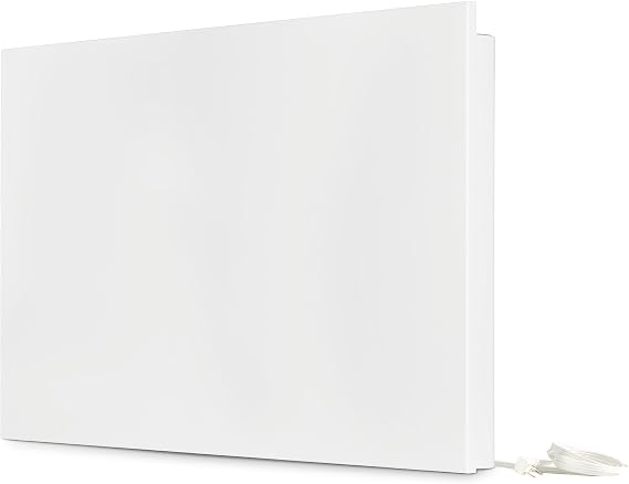 Stelpro PLUG-IN High-end Wall Convector Heater Mirage Series 1500W, Built-In Thermostat, Discreet Ultra-Quiet and Sturdy with Monocoque Front Panel, 29 1/2" x 18", 120 Volts (AMIR1501PW) - White