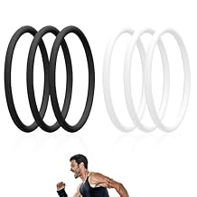 Lyreh 6pcs Patellar Tendon Support Straps, Silicone Patella Band Stabilizer Elastic Patella Knee Brace for Men Women Running Basketball Sports Soccer Hiking Jumpers Volleyball (Black, White)