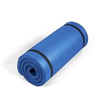 Tone Fitness 1-Inch Thick Yoga Mat | High-Density, Non-slip Exercise Mat with Carrying Strap for Yoga, Pilates, Home Gym Workouts | Multiple Options
