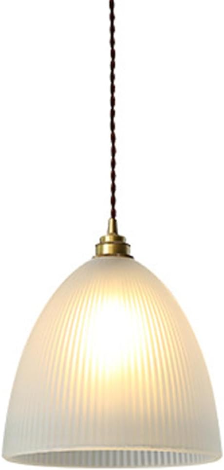 Glass Chandelier with 5.9-inch Lampshade, Modern Farmhouse Glass Chandelier for Hallway Entryway Bedroom Dining Room Kitchen Office Lighting