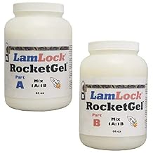 RocketGel - 25 Minute Epoxy for Granite, Quartz, Marble, Tile - Easily Fix Chips, Fill Cracks, Repair Defects and Restore Countertops and Tile - Colorable Glue to Match Stone - 1 Gallon Kit