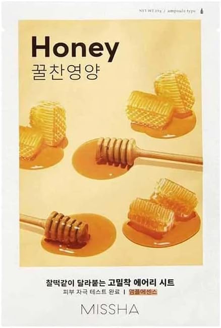 MISSHA Bal Özlü Parlak Görünüm Sunan ve Yoğun Nemlendirici Yaprak Maske (1ad) Airy Fit Sheet Mask Honey