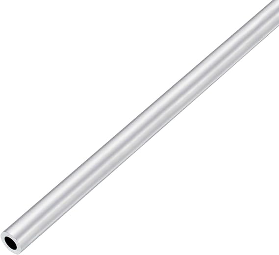 TOP-VIGOR 1Pc 6063 Aluminum Round Tube, 4mm OD 3mm ID 300mm Length Seamless Aluminum Straight Tubing Pipe for Industry DIY Projects