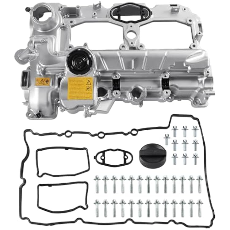 WATERWICH Aluminium Valve Cover kit Compatible with N20 BMW 528i xDrive 328i GT xDrive 320i 228i 428i X1 X3 X4 X5 Z4 2.0L Replacement for 11127588412