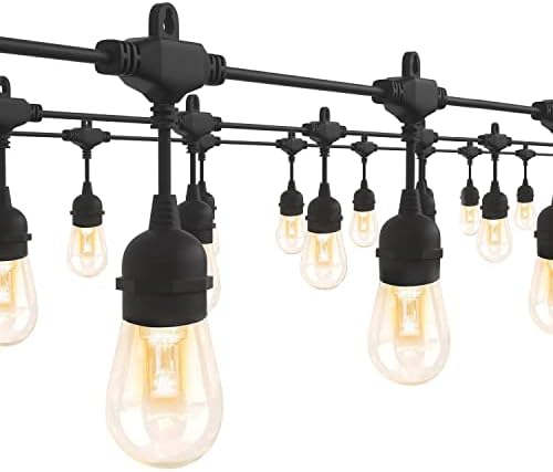 GANA 12V Low Voltage & Safe LED Outdoor String Lights,75FT 24 Shatterproof Bulbs, 2200K Warm White Pergola Lights for Your Houses, Garden, Fence, Porch,Balcony,and Bistro