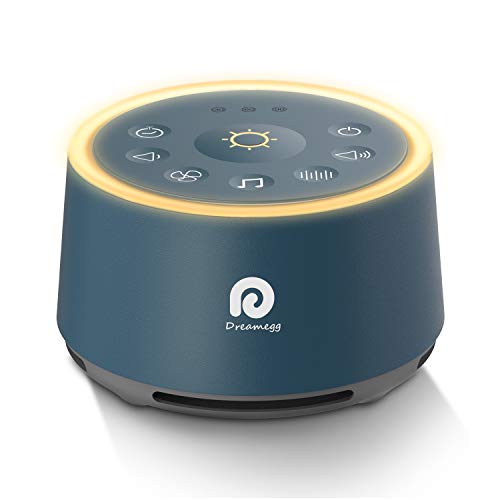 Dreamegg D1 Sound Machine - White Noise Machine with Baby Night Light for Sleeping, High Fidelity Sounds, Timer & Memory Feature, Sound Machine for Baby Adults, Home, Office, Travel Navy Blue