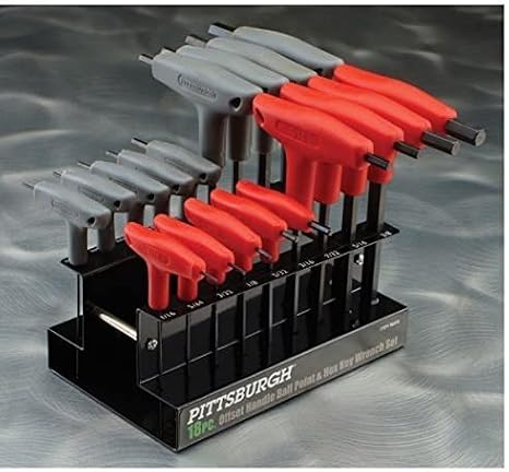 18 Pc SAE & Metric T-Handle Ball End Hex Key Set HFJ14