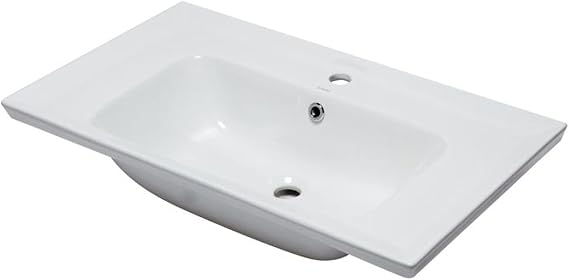 EAGO BH003 Ceramic 32"x19" Rectangular Drop In Sink, White