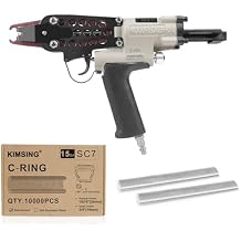 C-7EA 3/4-inch Pneumatic Hog Ring Gun Kit with Galvanized Steel Hog Ring Staples 10,000PCS