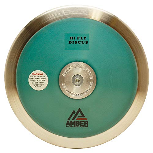 Amber Fight Gear Hi Fly DiscusTrack & Field Training Discus - IAAF Certified, 85% Rim Weight, Durable Polycarbonate Fiber Side Plates