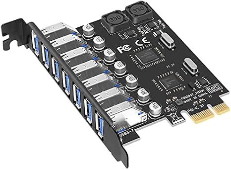 Alfais 4899 PCI-E Express 7 Port USB 3.0 Kart Hub Çoklayıcı Çoğaltıcı
