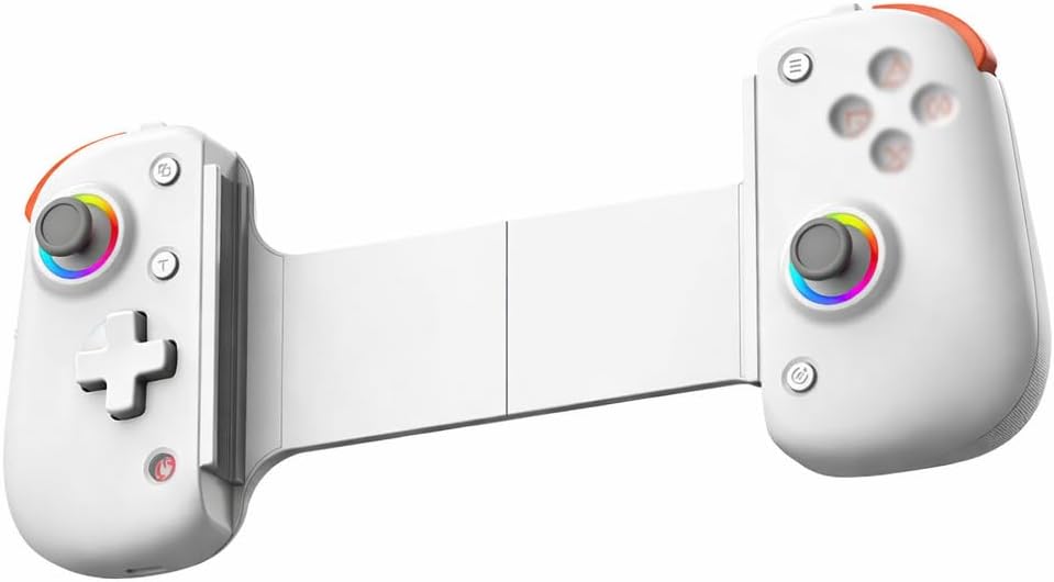 SChitec D8 Pro IOS-Android Akıllı Telefon Tablet Uyumlu Mobil Telefon Tutucu Rgb Joystick Gamepad Beyaz