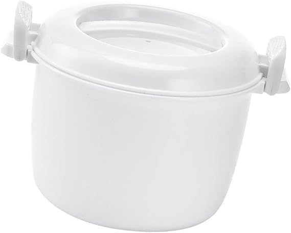 Microwave Rice Cooker Blue Plastic for Noodles and Chicken, Multifunctional