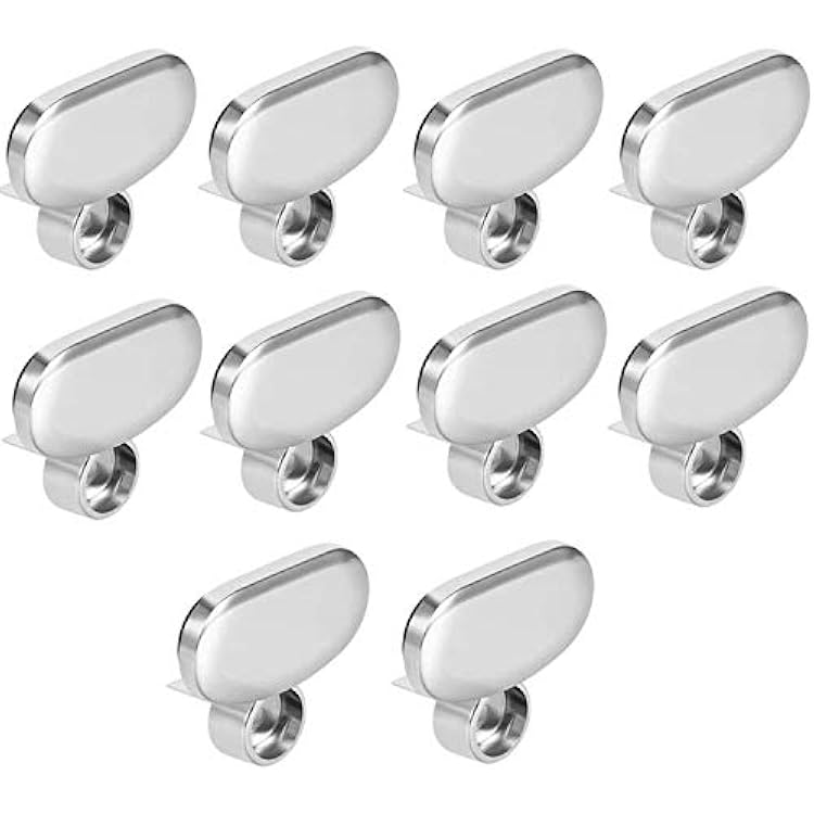 10 Pcs Wall-Mounted Mirrors Bracket Clip Glass Clips Clamps Holder Mirror Floating Glass Clip Set Bathroom Mirrors Supporting Sheet Nail Dresser Mirror Fixed Fitting for 3-5mm Thick Mirror
