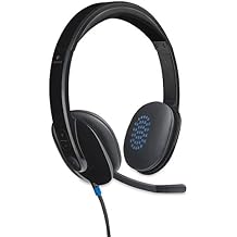 Logitech H540 Computer HD Headset, Over-the-Head, Black (981-000510)